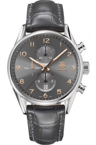 TAG Heuer Carrera Calibre 1887 43 Stainless Steel / Grey / Alligator